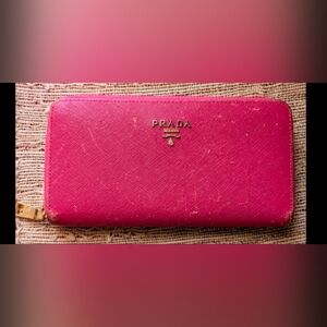 Prada clutch wallet fuchsia